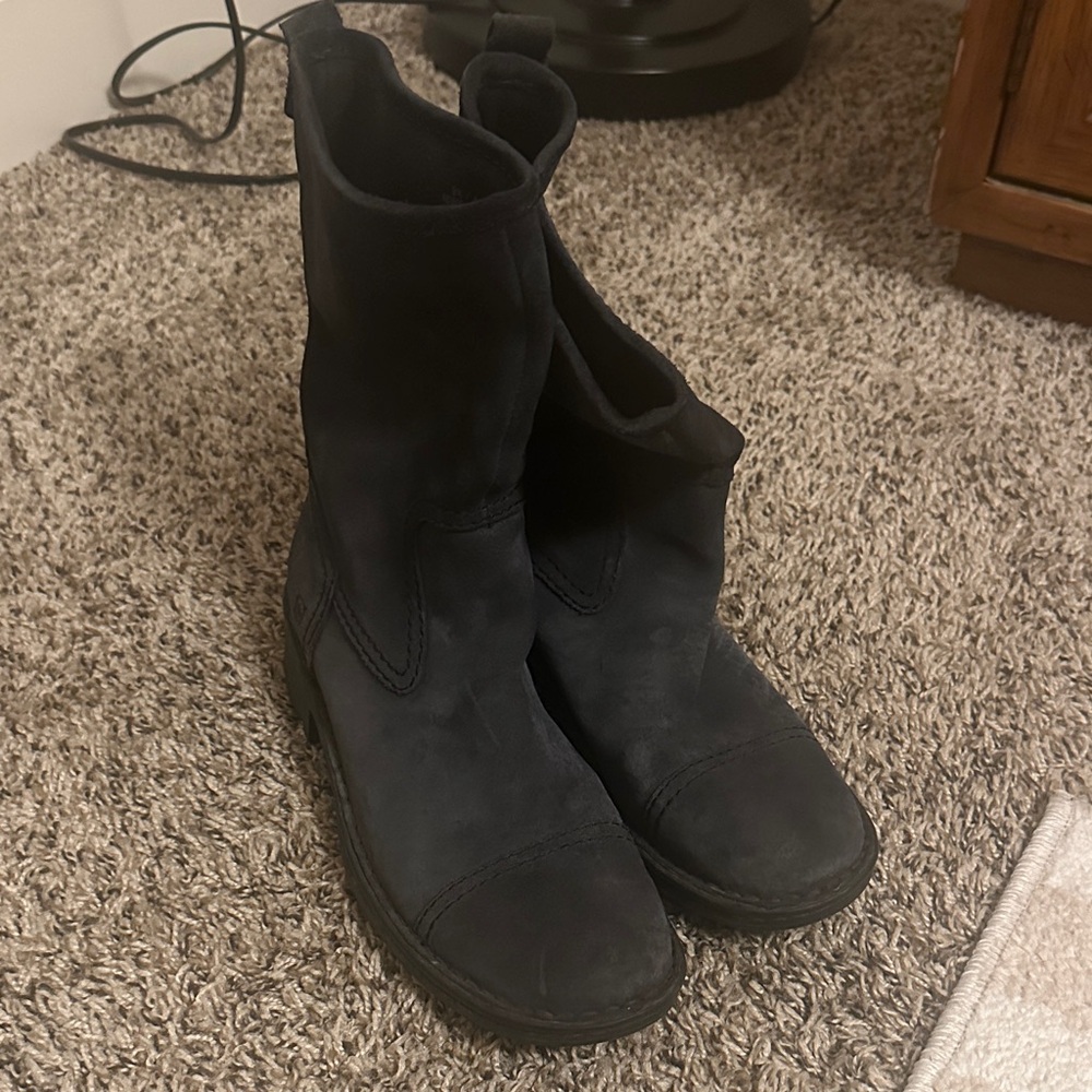 Stylish Blue Suede Børn Women's Boots